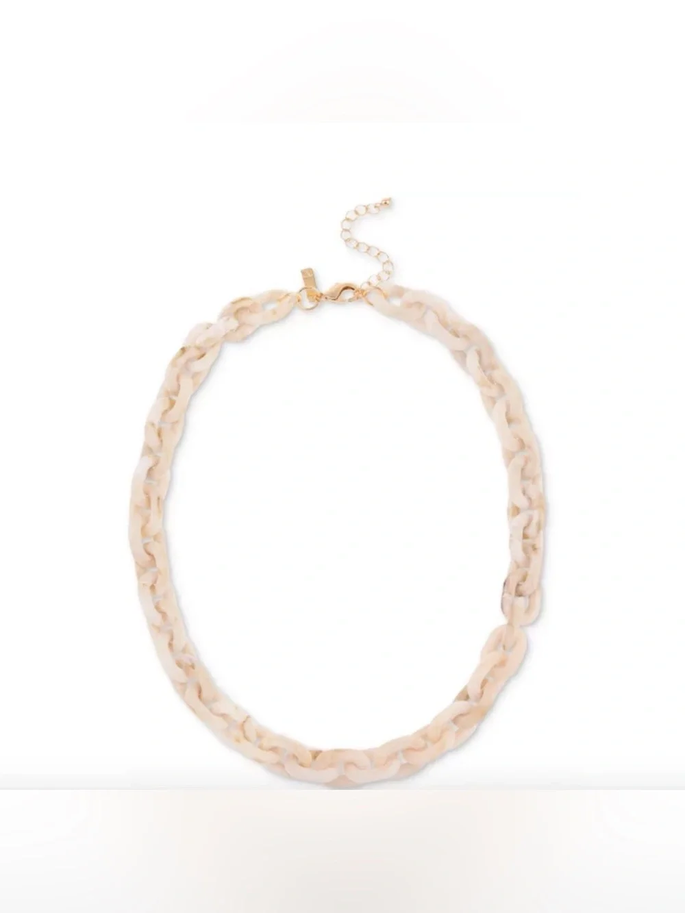 NWT INC Gold-Tone Large Color Link Statement Necklace, 23 + 3 Extender